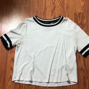 Black and white crop top